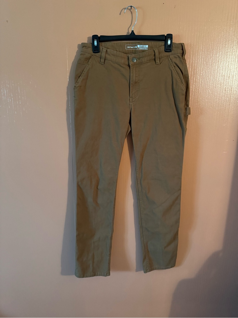Carhartt Relaxed Fit Women's Work Pants Size 6 Khaki Utility Straight Leg
